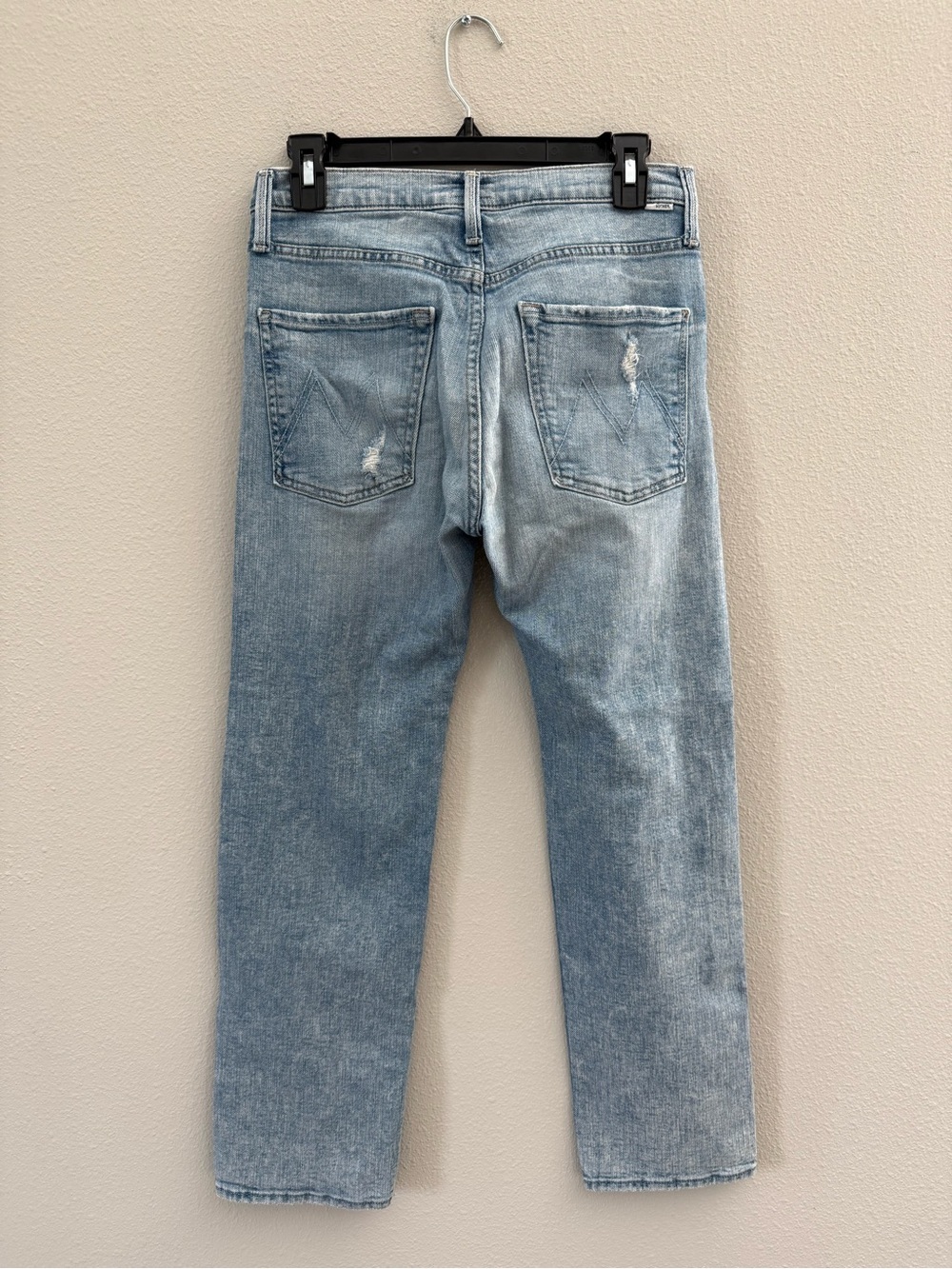 MOTHER The Scrapper Double Cuff Light Blue Denim Jeans 26 - Picture 4 of 8
